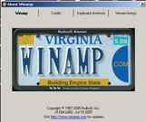Screen Capture of the Winamp License Plate, captured with ClipMate