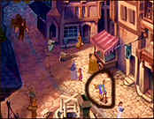 the circled man is holding the magic carpet