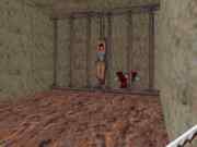 Lara Croft behind bars