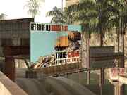 Another true crime in san andreas this is in los santos rodeo . in the right a big poster with candy sux