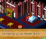 Samus resting for Mother Brain in Super Mario RPG
