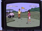 Peggy Hill playing golf