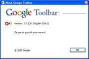 Google Toolbar, Help, About