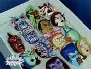 Helga is seen among various monster masks