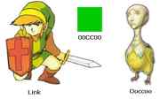 Link, 00CC00 and Ooccoo