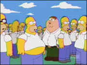 also homer with no face behind fat homer