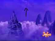 The Easter Egg for Avatar:The Last Airbender. The arrow points to the clouds showing Roku and his dragon.